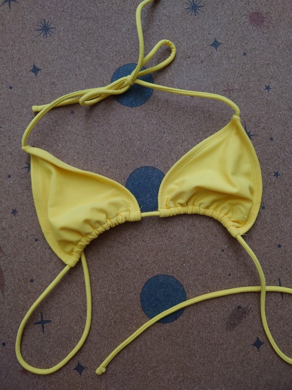 OP Girls Yellow Triangle Swim Top - Bright Yellow